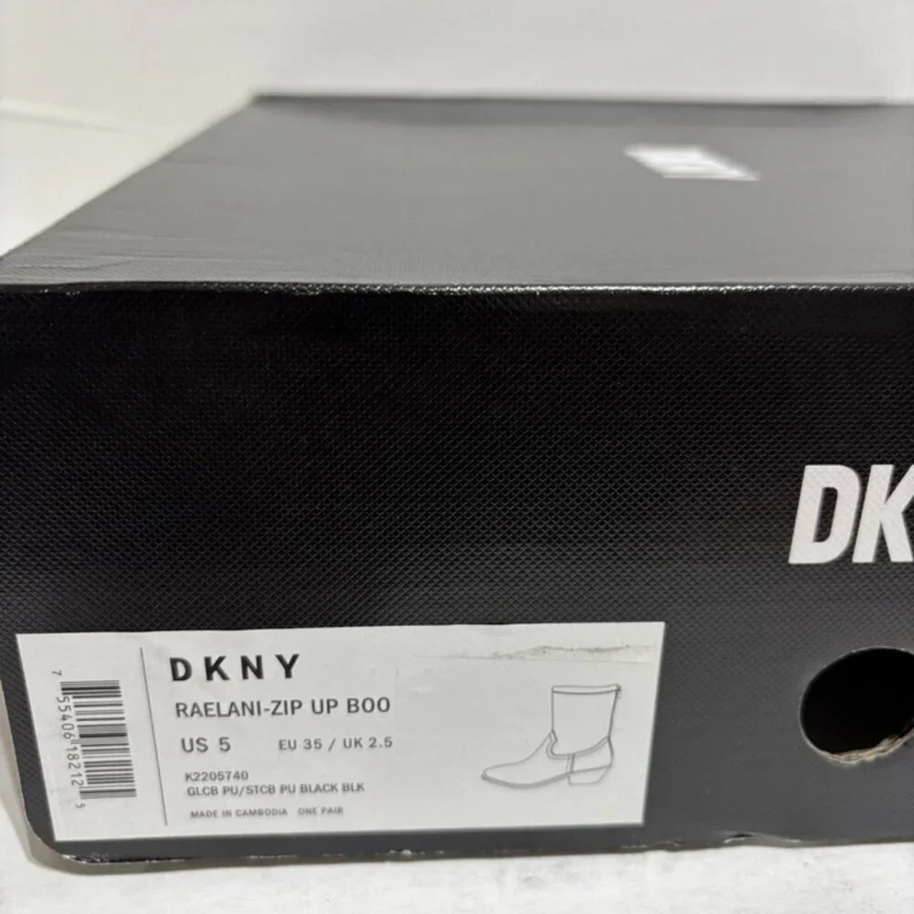 DKNY Women’s Raelani-Zip Up Boots Black, Size 5 M